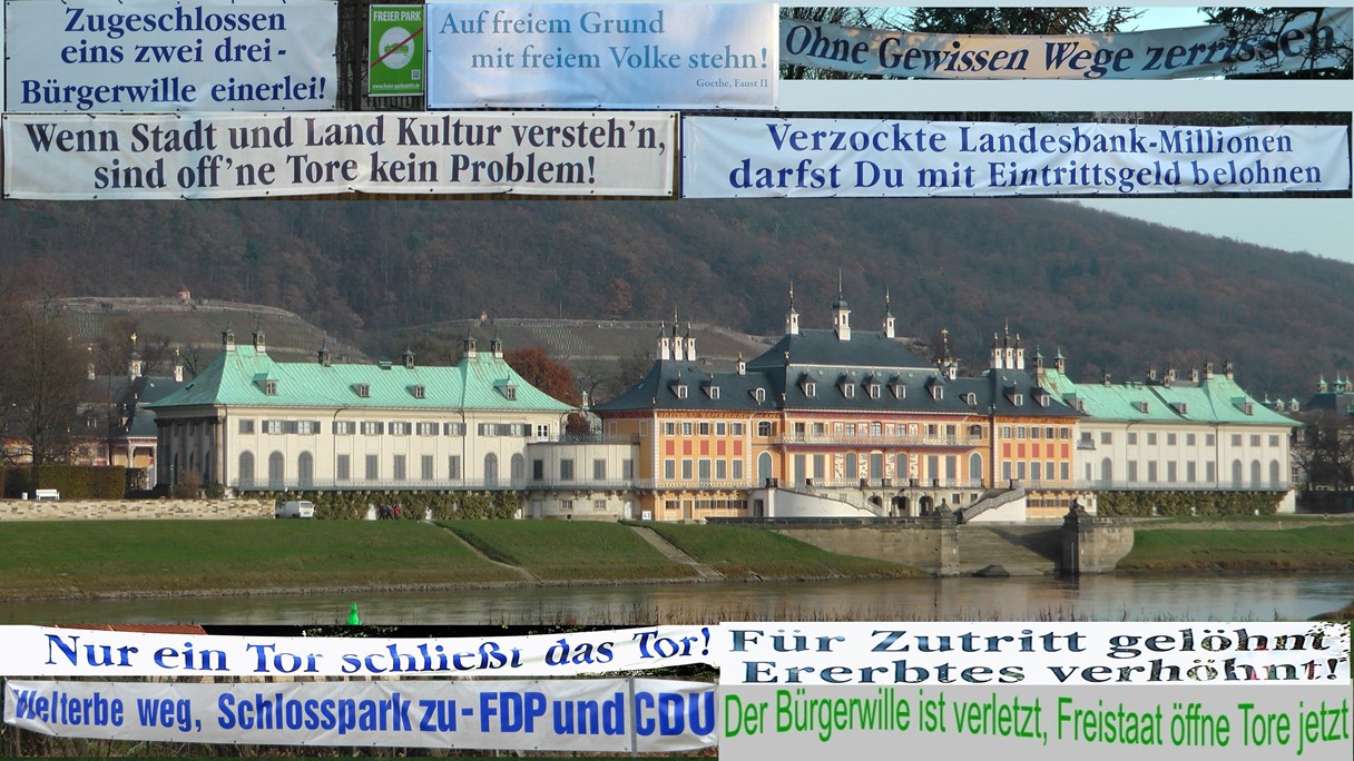 Transparente am Schlosspark Pillnitz